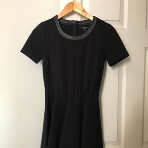 Madewell Short Sleeve Black Scuba Dress